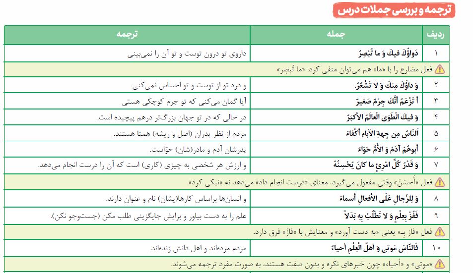 ترجمه و بررسی