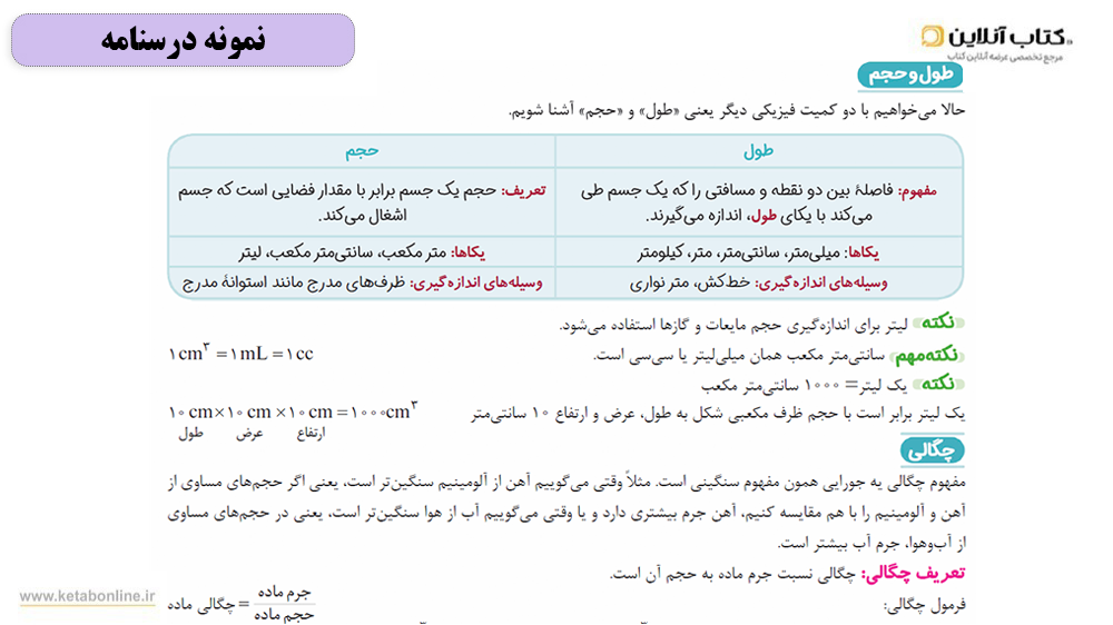 درسنامه کتاب کار هفتم خیلی سبز علوم